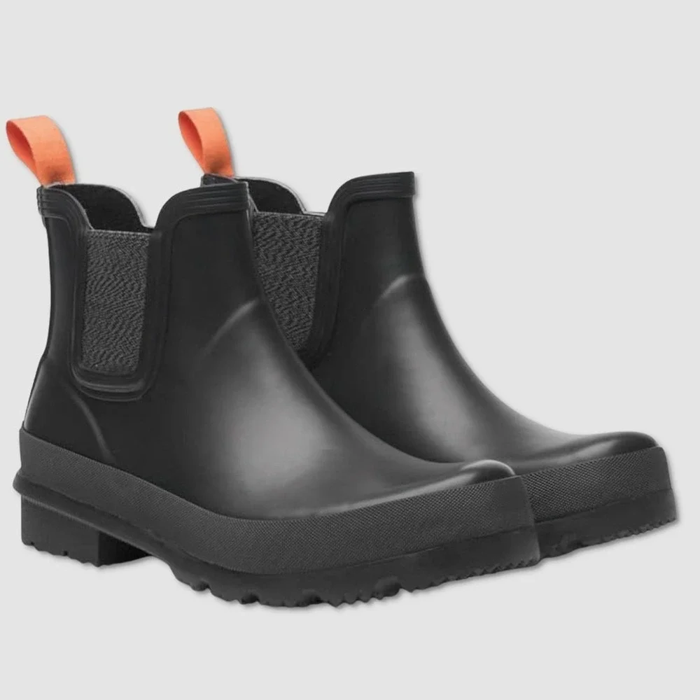 SWIMS Charlie Waterproof Boots - NEW Mens Size 12 Black / Orange - #49451-ZZ4
